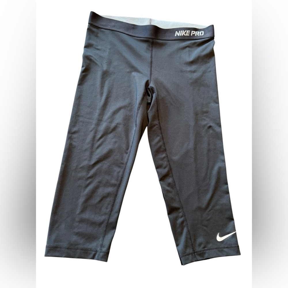 Nike Black Dri Fit Leggings Womens Size Large, Capris Length